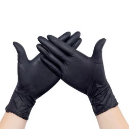 Benovy, Нитриловые перчатки, чёрные, L, 50 пар. 