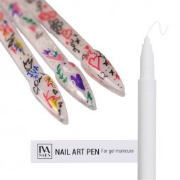 IVA nails, Акварельный маркер, #001, белый