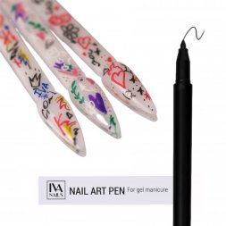 IVA nails, Акварельный маркер, #012, чёрный