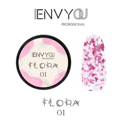 ENVY, Гель с сухоцветами, Flora, #001, 5 мл.