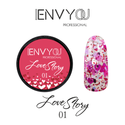 ENVY, Декоративный гель, Love Story, #001, 7 мл.