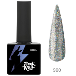 RockNail, Гель-лак Rebel, #980 MOЁT &amp; Cristal, 10 мл.