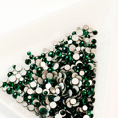  Стразы стеклянные, 205 MIX Emerald SS4-10, 400 шт.