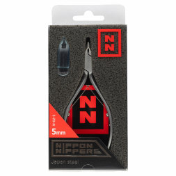 Nippon Nippers, Кусачки для кутикулы, N-02-5, матовые, двойная пружина, 5 мм.