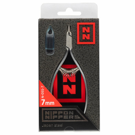 Nippon Nippers, Кусачки для кутикулы, N-05S-7, матовые, спиральная пружина, 7 мм.
