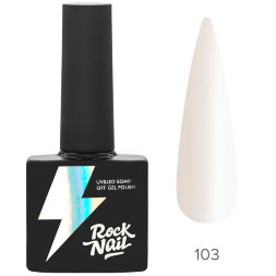 RockNail, Гель-лак Basic, #103, Simple White, 10 мл.