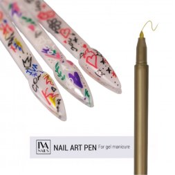 IVA nails, Акриловый фломастер, #010, gold
