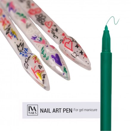 IVA nails, Акриловый фломастер, #004, green