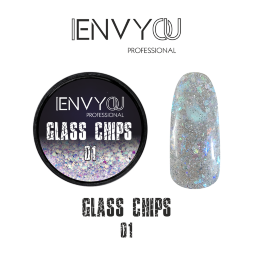 ENVY, Декоративный гель, Glass Chips, #001, 6 г.