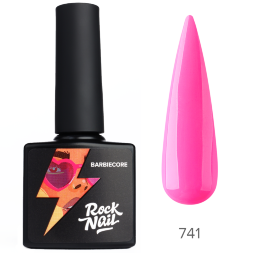 RockNail, Гель-лак Barbiecore, #741, Think Pink, 10 мл.