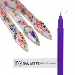 IVA nails, Акриловый фломастер, #007, purple