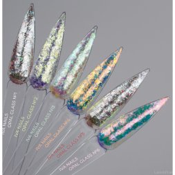 IVA nails, Хлопья Opal Glass, #001