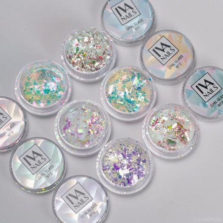 IVA nails, Хлопья Opal Glass, #002