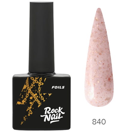 RockNail, Гель-лак Foils, #840, Golden Gir, 10 мл.