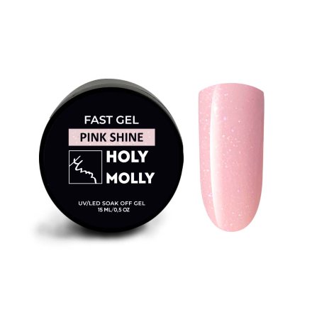 Holy Molly, Гель Fast Gel, Pink Shine, 15 мл.