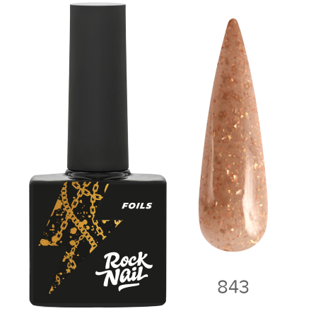 RockNail, Гель-лак Foils, #843, Visa Gold, 10 мл.